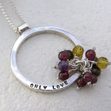 Personalised Silver Cluster Pendant