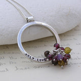 Personalised Silver Cluster Pendant