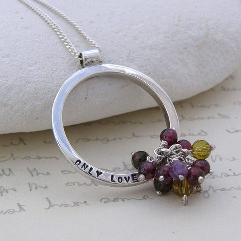 Personalised Silver Cluster Pendant