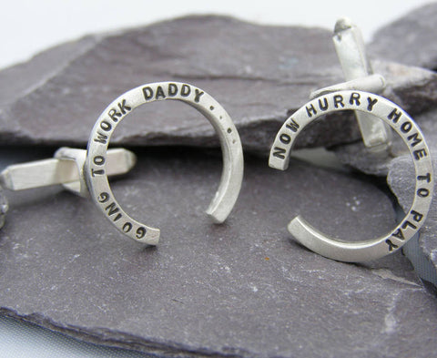 Personalised Silver Cuff Links
