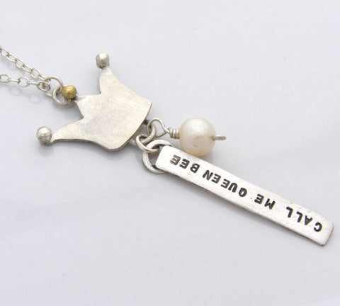 Personalised Silver 'Queenie' Necklace