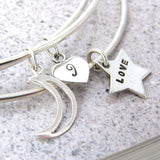 Personalised Silver Stacking Bangles