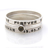 Personalised Silver Stacking Ring
