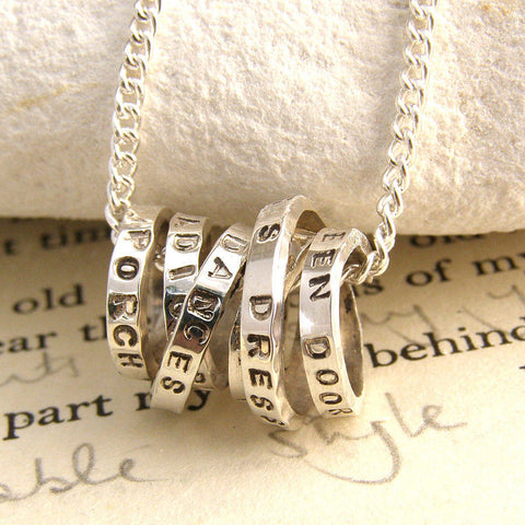 Personalised Spiral Hoop Necklace
