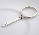 Personalised Sterling Silver Tag Ring