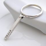 Personalised Sterling Silver Tag Ring