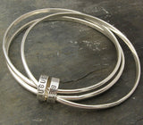 Personalised Silver Hoop Bangles