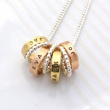 Yellow And Rose Gold Hoop Necklace