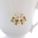 Yellow And Rose Gold Hoop Necklace