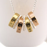 Yellow And Rose Gold Hoop Necklace