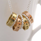 Yellow And Rose Gold Hoop Necklace