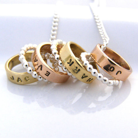 Yellow And Rose Gold Hoop Necklace