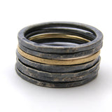 Oxidised Silver & 9ct Gold Pick and Mix Rings