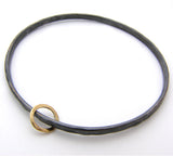 Oxidised Silver Gold Hoop Bangle