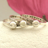 Personalised Silver Nugget Rings