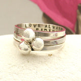Personalised Silver Nugget Rings