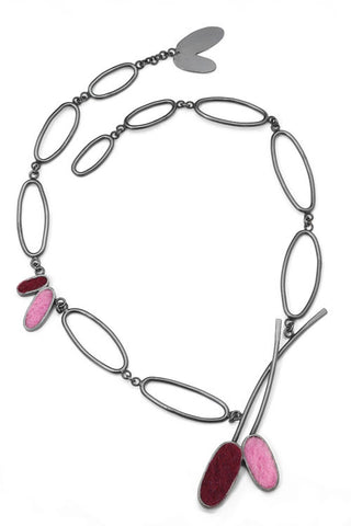 Silver & Felt Bud Necklaces