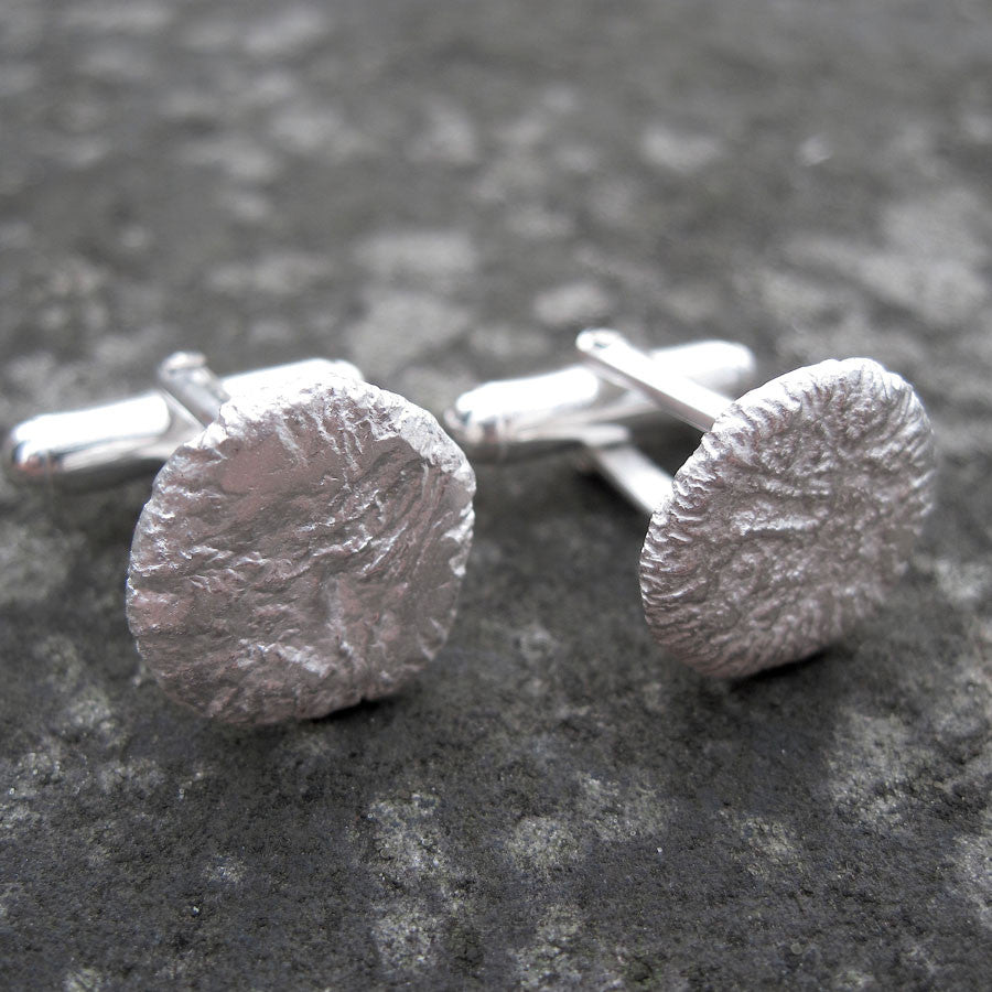 Silver Rocky Outcrop Cufflinks