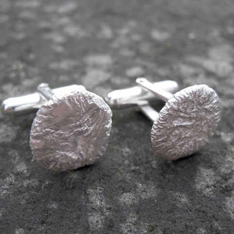 Silver Rocky Outcrop Cufflinks