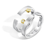 Silver & 18ct Gold Double Puzzle Ring