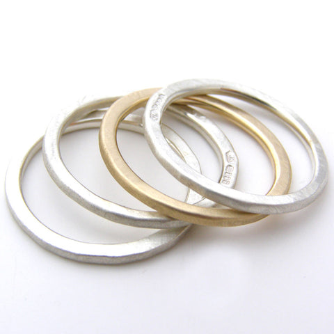 Silver & 9ct Gold Pick and Mix Rings