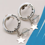 Personalised Silver Star Earrings
