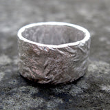 Wide Silver Rocky Outcrop Ring
